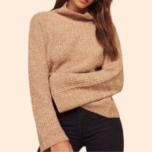 Reformation Fern Marled Camel Yak Sweater